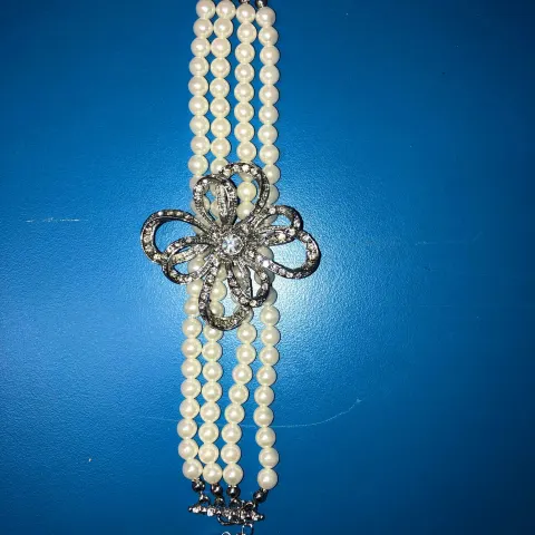 Starlet Jewellery diamante and faux pearl bracelet