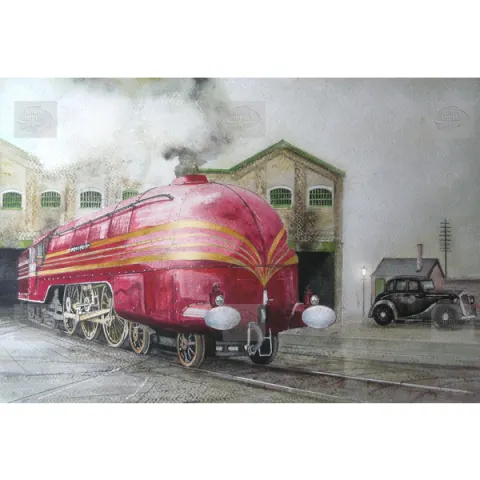  The Duchess of Hamilton Steam Train Metal Wall Art