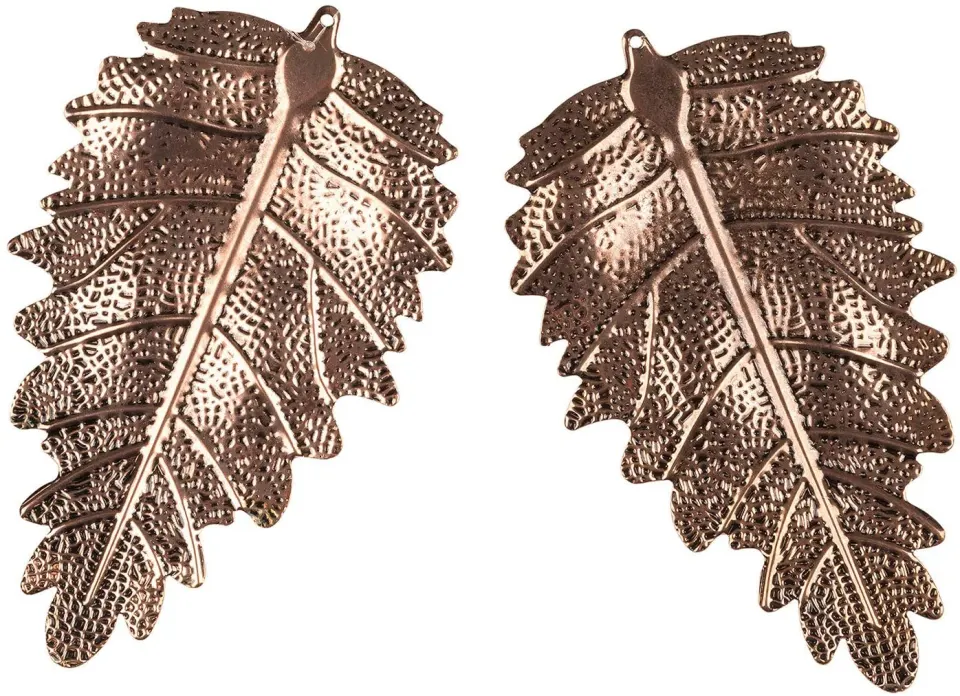 10 x 2 PIECES OF COPPER STYLE LEAF TREE HANGER DECORATIONS