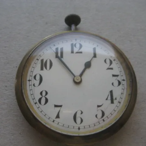 Vintage Brass Swiss Made Pocket Watch