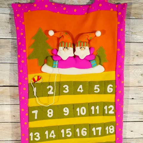 3D Fabric advent calendar. 66cm x 40cm  Rrp £19.99