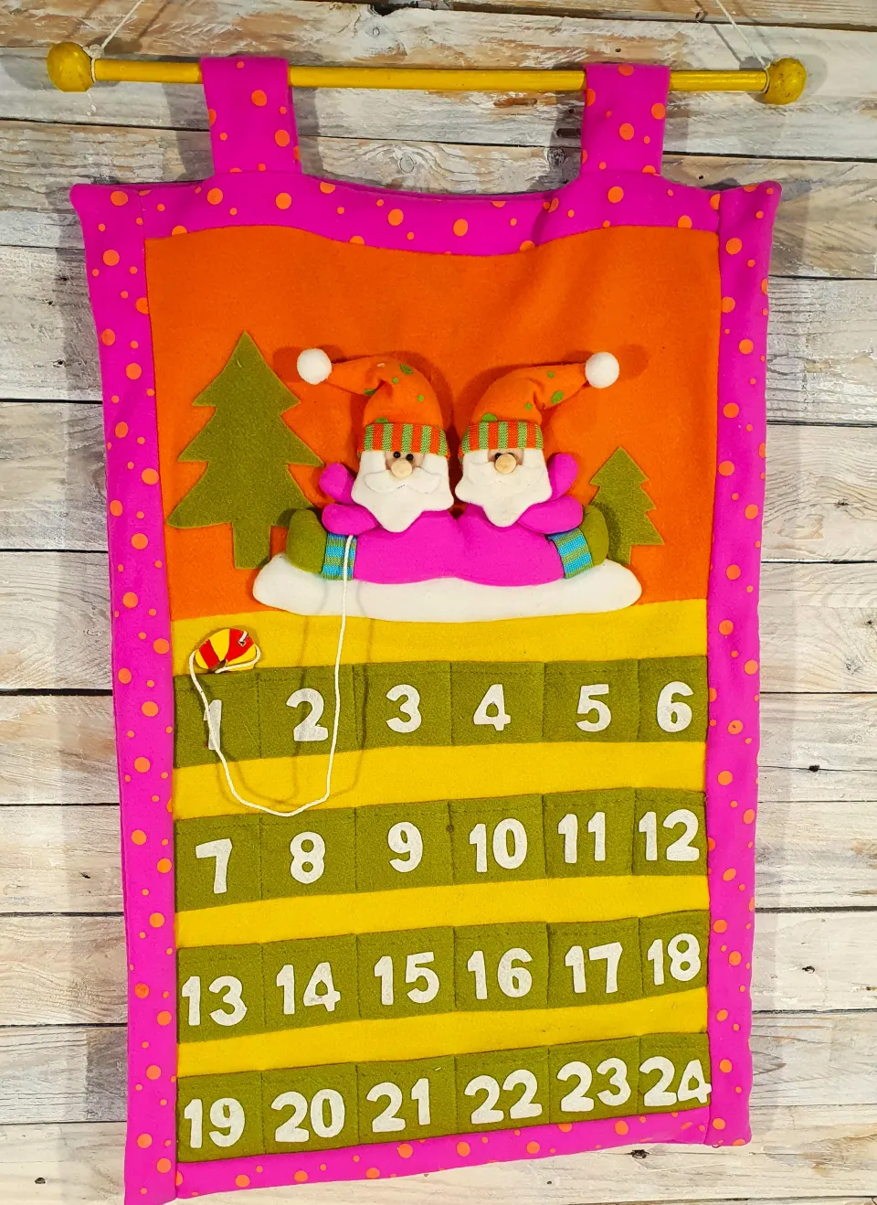 3D Fabric advent calendar. 66cm x 40cm  Rrp £19.99