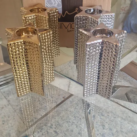 Star T Light Holders x 4