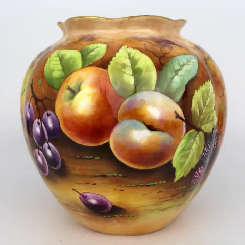 Peter Gosling Hand Painted Fruit Vase