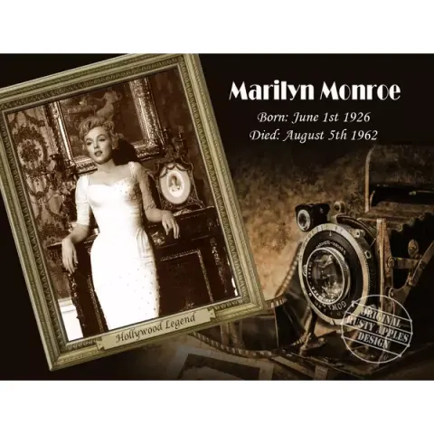 Marilyn Monroe Golden Age of Hollywood Extra Large Designed Metal Wall Art