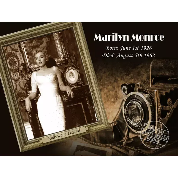 Marilyn Monroe Golden Age of Hollywood Extra Large Designed Metal Wall Art