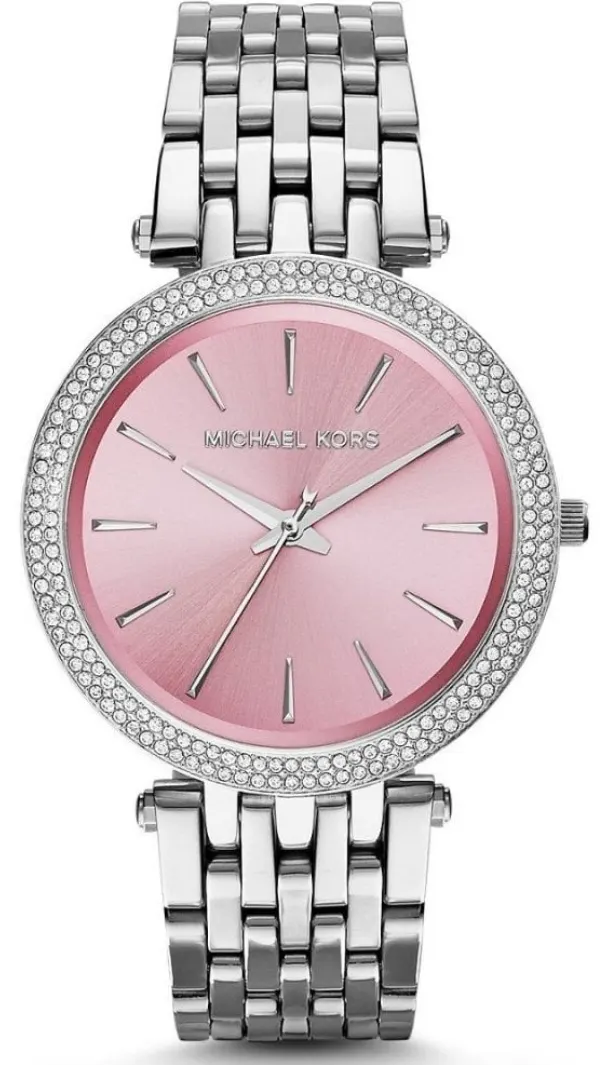 Michael Kors MK3352 Darci Pink & Silver Stainless Steel Ladies Watch