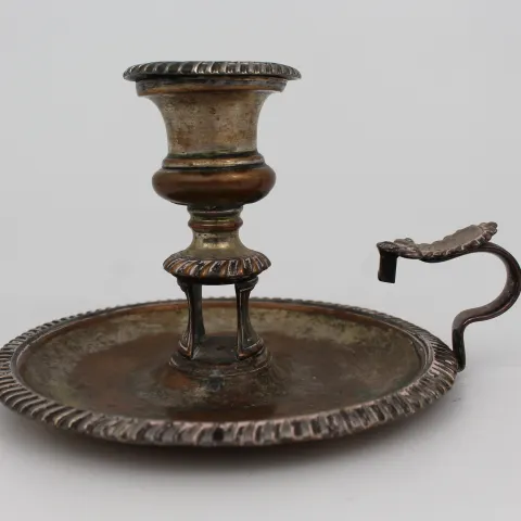 19th Century Silver Plated Chamberstick