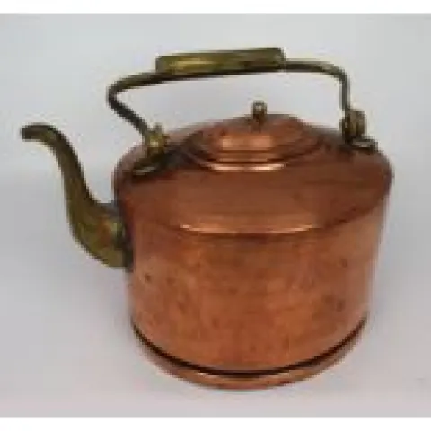 Antique Hammered Copper Kettle