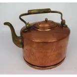Antique Hammered Copper Kettle