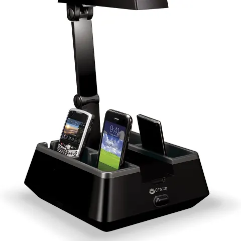 3 x OttLite 13W Charging Valet Desk Lamp - Black