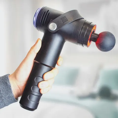 (137/6K) Lot RRP £195. 3x Cordless Hammer Massager With Heat Function. Rechargeable, 5 Interchangea