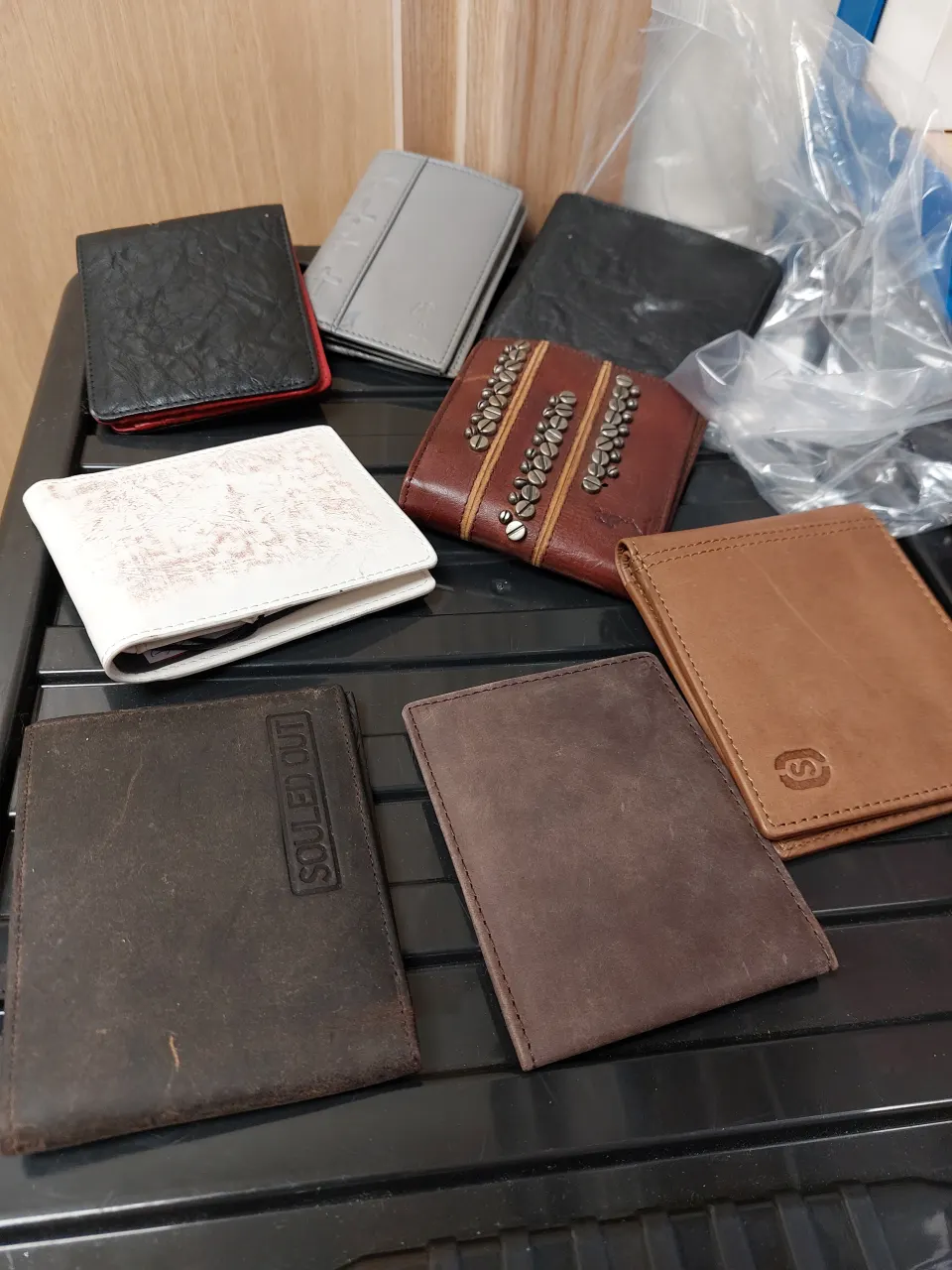 Leather wallets selection