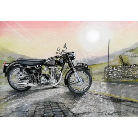 AJS 350 1950s  Iconic British Motorbike Metal Wall Art