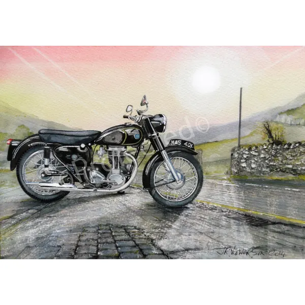 AJS 350 1950s  Iconic British Motorbike Metal Wall Art