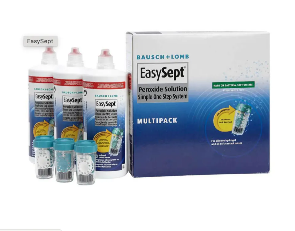 3 X Bausch & Lomb EasySept Peroxide Solution 3 x 360ml NEW SEALED BOXES