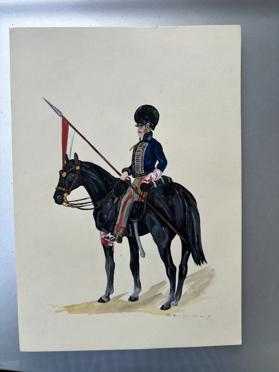 Vintage Watercolour Book Illustration ? Noel Gold "The Alive Hero" Captain In Royal Horse Artillery