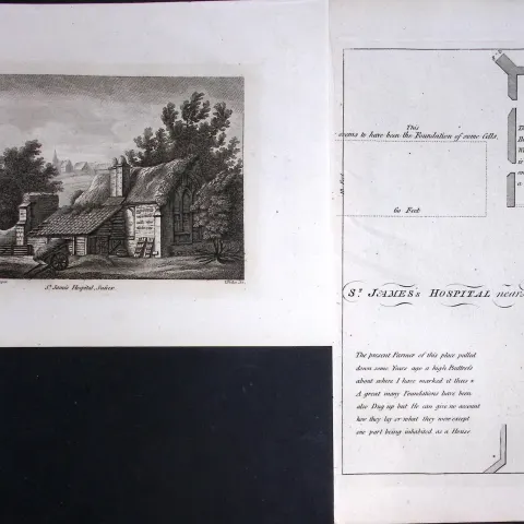 Sussex St John’s Hospital & Plan Francis Grose Rare 240 Years-Old Copper Engraving-35