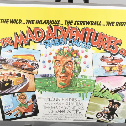 Original "The Mad Adventures of "Rabbi" Jacob" Cinema Poster