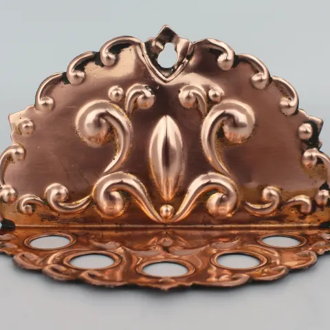 Antique Arts & Crafts Copper Pipe Rack