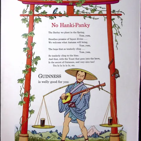 Guinness 63 Years-Old Advert 1962 No Hanki-Panky-G.E.3643-A