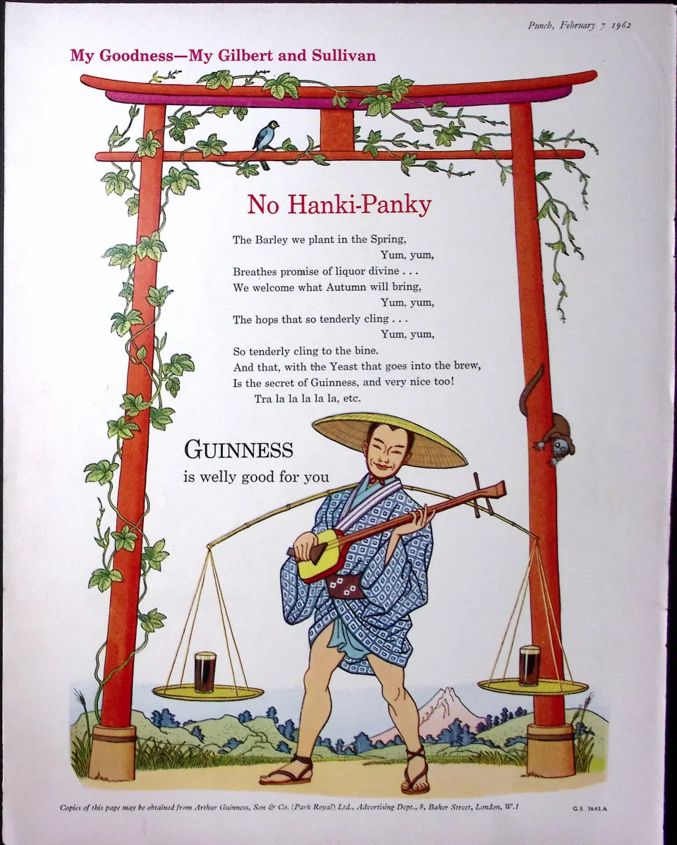 Guinness 63 Years-Old Advert 1962 No Hanki-Panky-G.E.3643-A