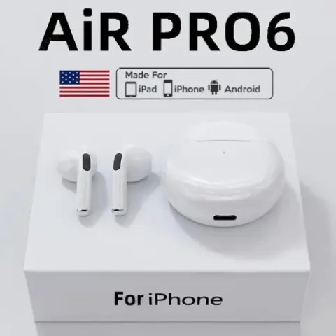 Pro 6 Tws Waterproof In-Ear Hi-fi Stereo Wireless Earbuds