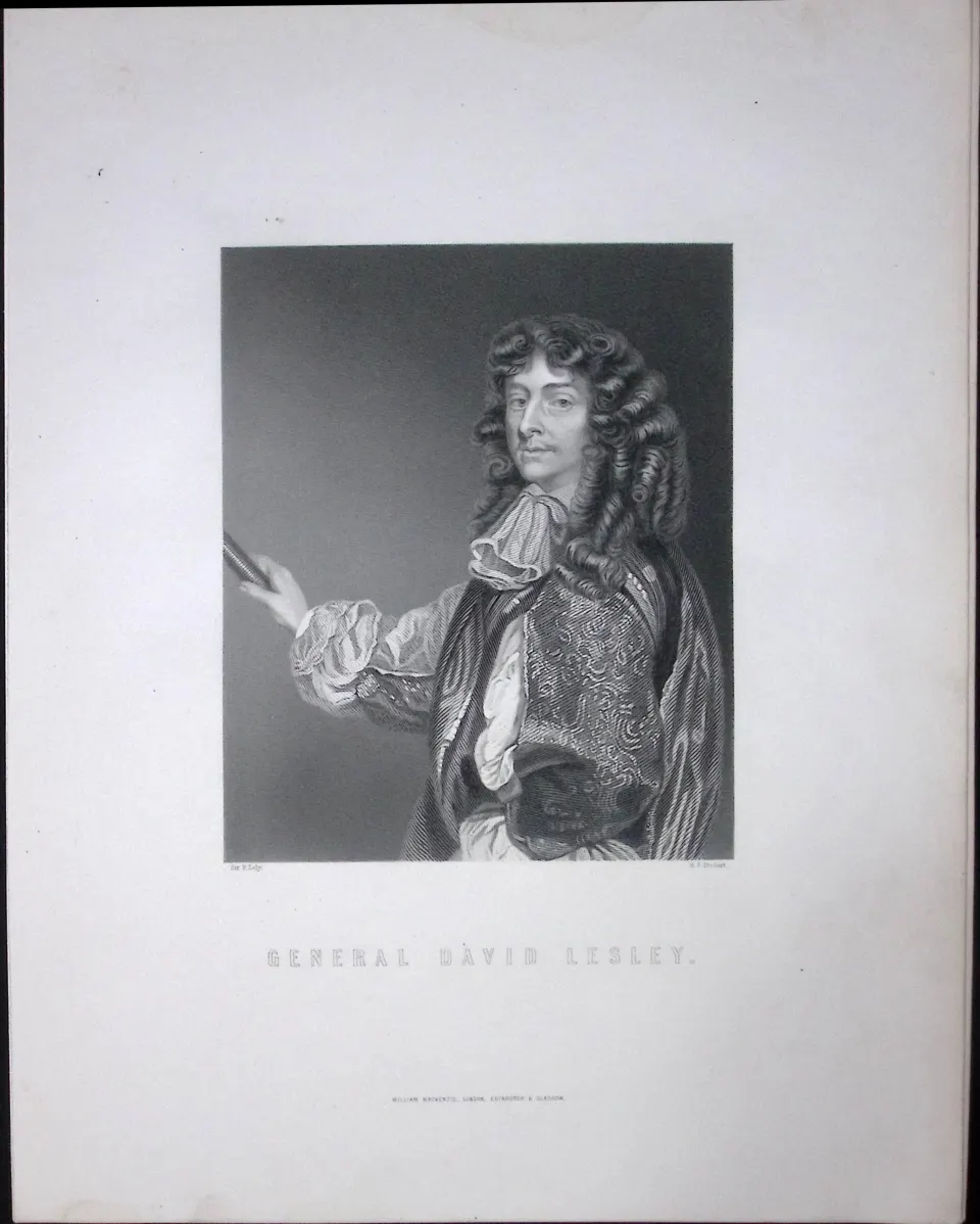General David Lesley Scotland 1873 Antique 152 Years-Old Engraving-42