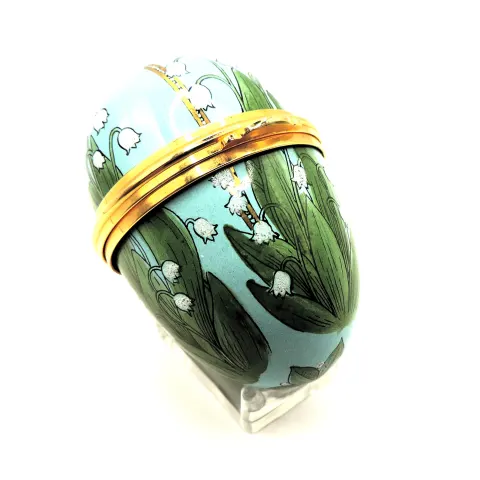 Halcyon Days Enamel Snowdrop Egg