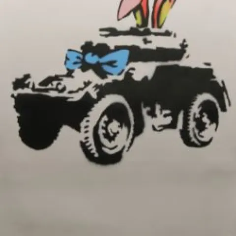 BANKSY (born 1974) Armoured Car 2 - Offset Lithographic poster Produced for The MOCO Museum, 2018.