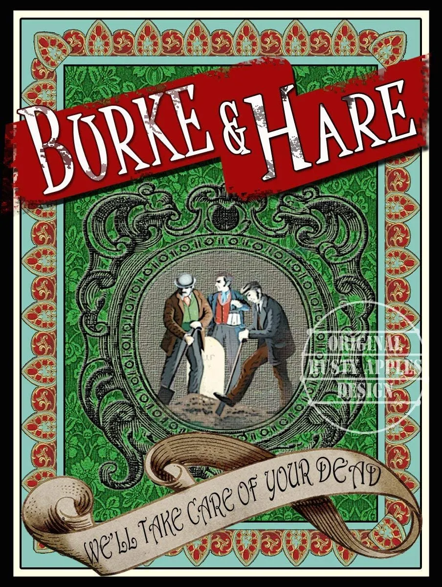Burke & Hare Undertaking Services Victorian  Large Metal Wall Art
