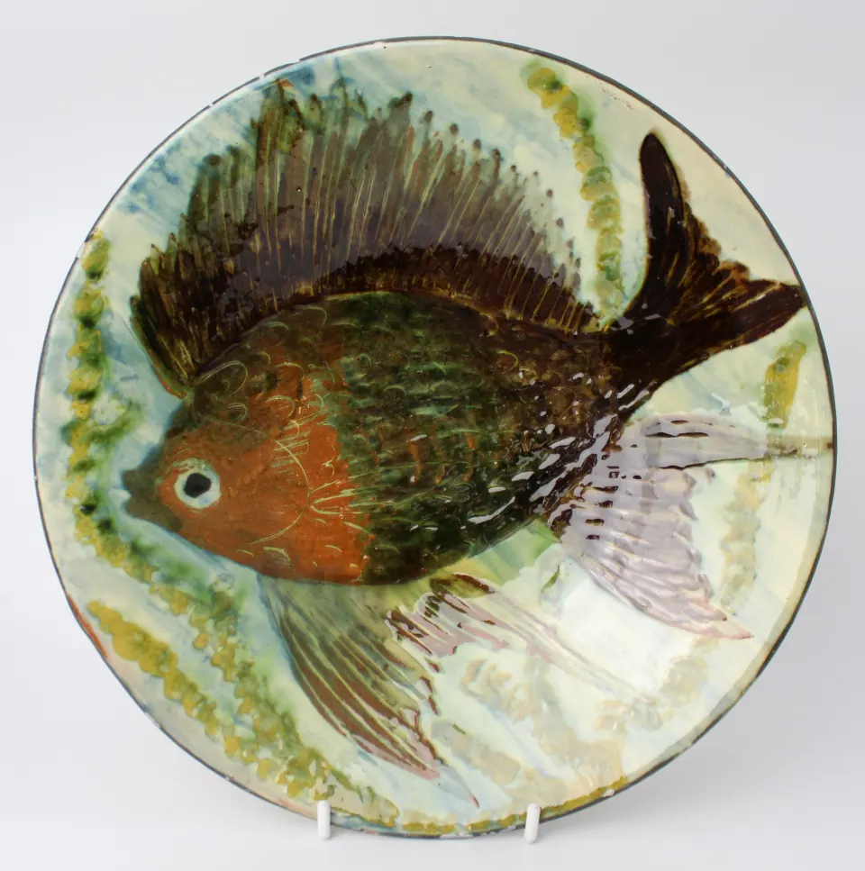 Vintage Spanish Puigdemont Fish Plate