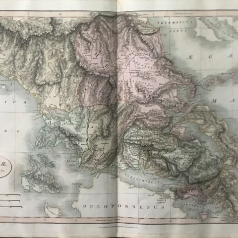 Ancient Greece Pars Borealis  Charles Smith Classical Atlas Map 1809.