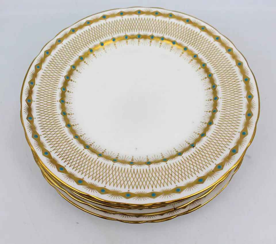 Set of 6 Tuscan Kensington Bejewelled Porcelain Plates