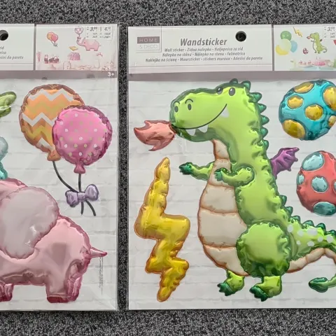 500pcs Brand New 3D Giant Wall Stickers RRP £3.99 A Sheet - 500 In Lot Assorted Designs