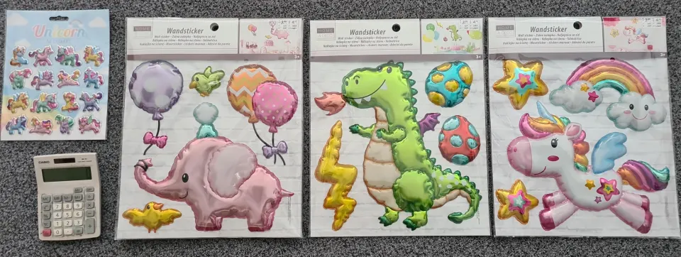 500pcs Brand New 3D Giant Wall Stickers RRP £3.99 A Sheet - 500 In Lot Assorted Designs