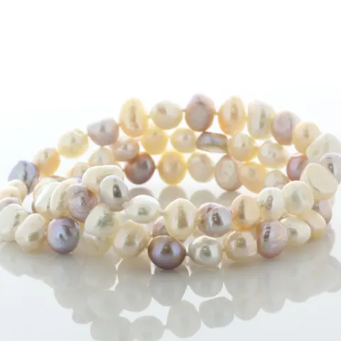 26 inch Baroque Shaped Freshwater Cultured 8.0 - 8.5mm Pearl Necklace