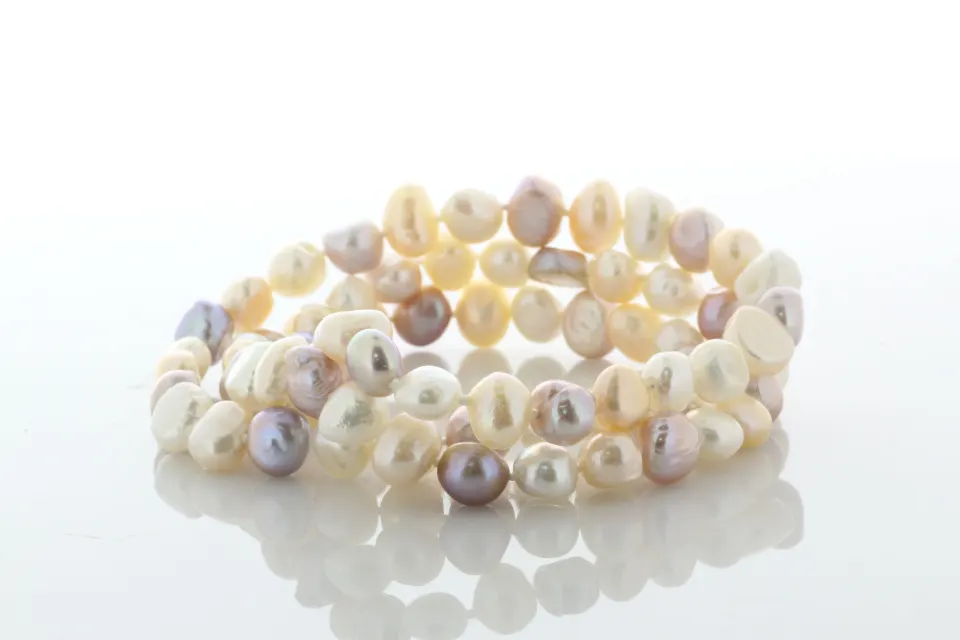 26 inch Baroque Shaped Freshwater Cultured 8.0 - 8.5mm Pearl Necklace