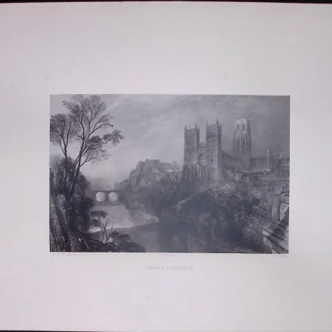 J.M.W Turner Rare “Durham Cathedral” 1873 Picturesque Views in England-61