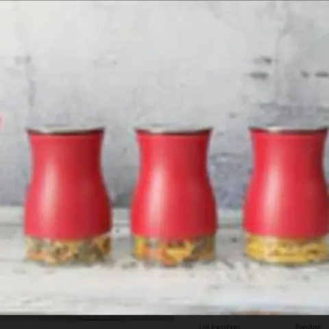 Brand New 3PC Kitchen Canisters Red