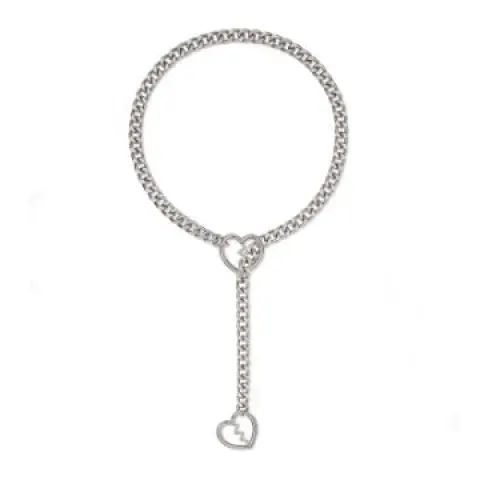 6 x Womens Heart O-ring Slip Chain Necklace L14a