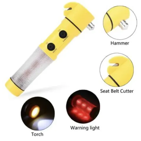 15 x AA 3-IN-1 Emergency Beacon, Flashlight, Seat Belt Cutter and Glass Hammer