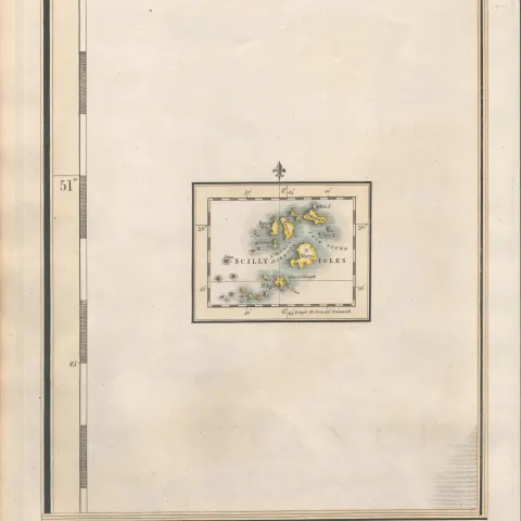 Scilly Isles St Martins, St Marys,  John Cary's Antique 1794 Map
