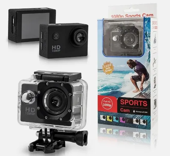 Sports HD 1080 X 720 Action Camera (box tatty)