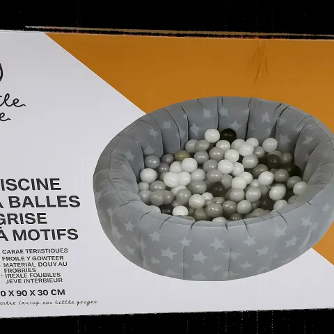 Little Me Grey Flocked Ball Pit With 30 Balls RRP £25.99 L24c sku-4545