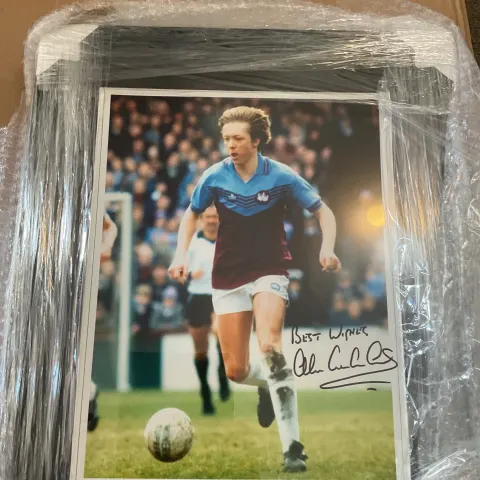 Alan Curbishley Authentic Signed West Ham Framed Photo,  COA, Brand New, Ready To Hang No Reserve
