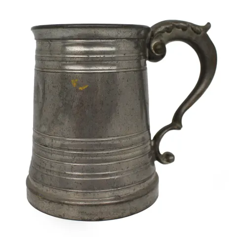 Pewter Tankard with Glass Bottom