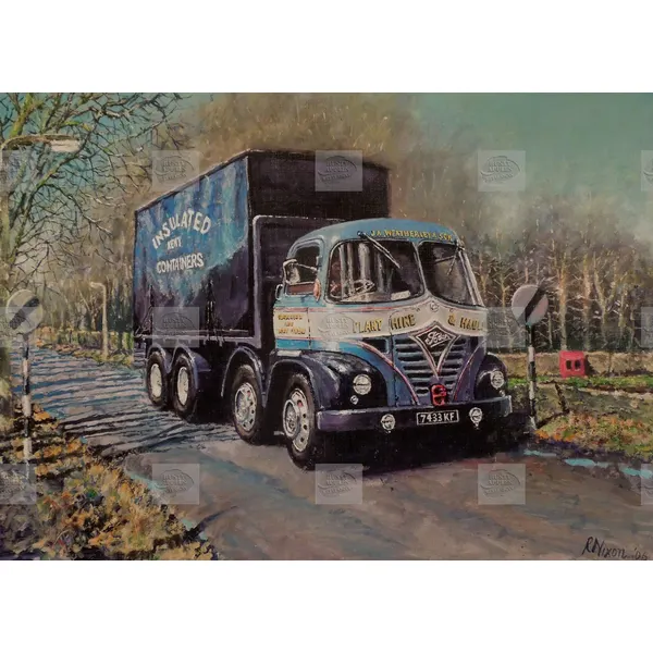 1950's Foden Eight Wheeler Flatbed  Extra Large Nostalgic Metal Wall Art