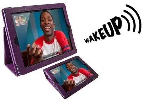50 x Leather Look iPad 2 3 or 4 Case with Flip Stand Sleep/Wake Sensor PURPLE