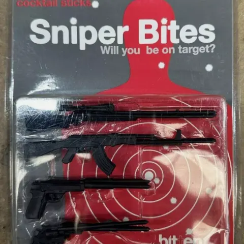 25 X Sniper Bites Set Of 12 Cocktail Sticks Party Sticks Reusable. RRP £125 - GRADE A